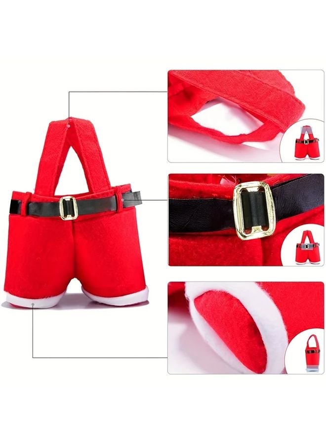 Large Size 12pc Christmas Gift Bags Santa Claus Shorts Polyester Candy Bags Set - Image 5